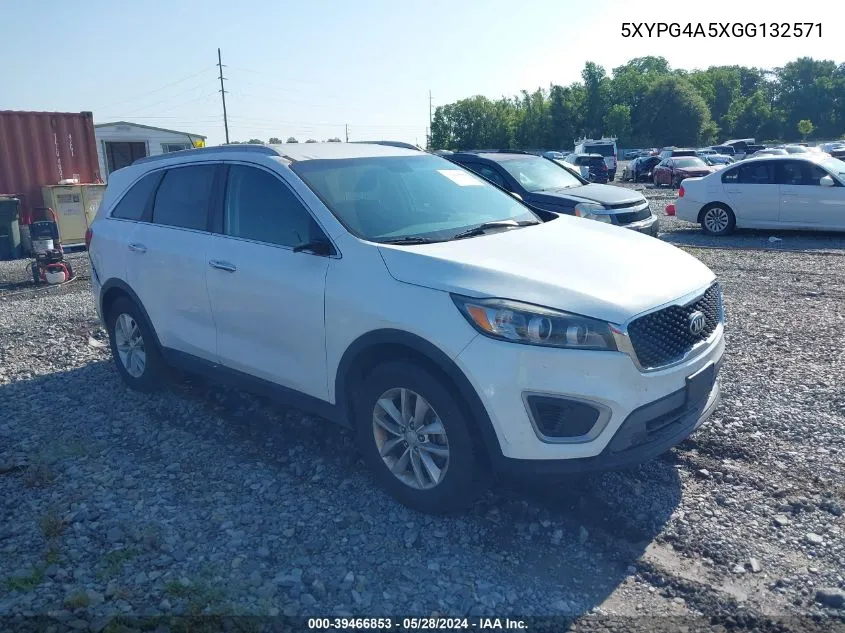 5XYPG4A5XGG132571 2016 Kia Sorento 3.3L Lx