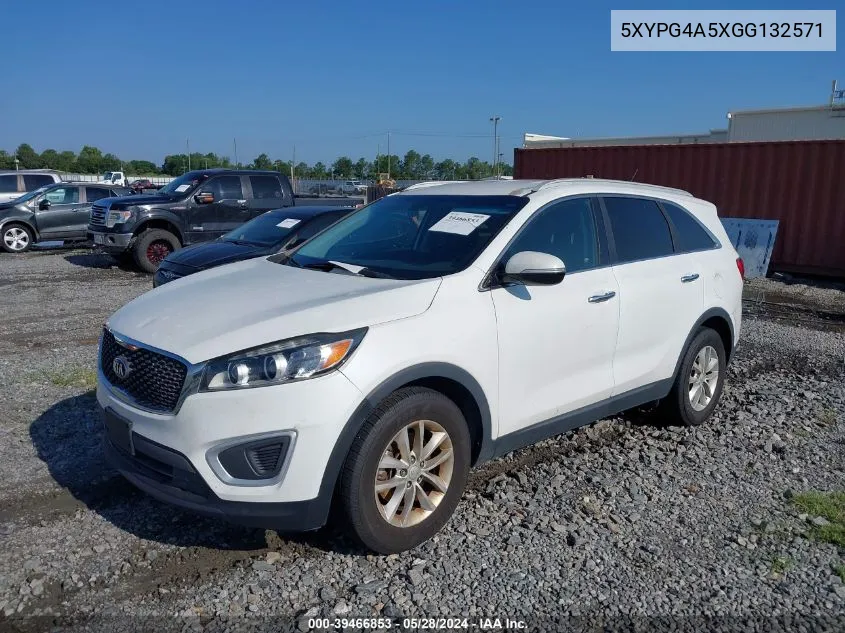 5XYPG4A5XGG132571 2016 Kia Sorento 3.3L Lx