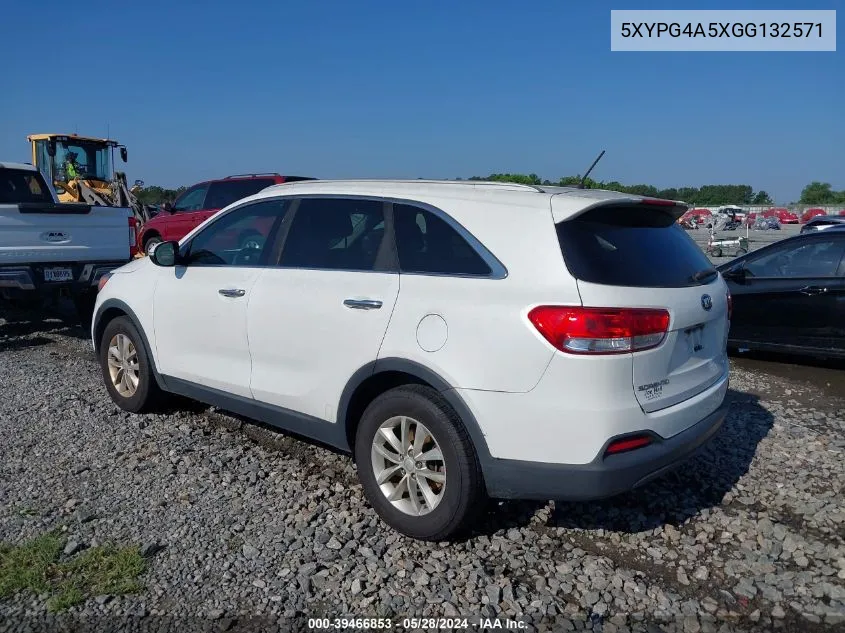 5XYPG4A5XGG132571 2016 Kia Sorento 3.3L Lx