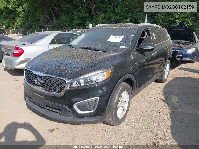 2016 Kia Sorento 2.4L Lx VIN: 5XYPG4A32GG162159 Lot: 39496642