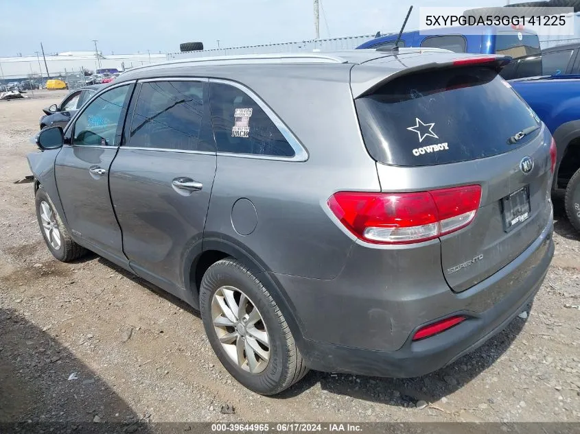 5XYPGDA53GG141225 2016 Kia Sorento 3.3L Lx