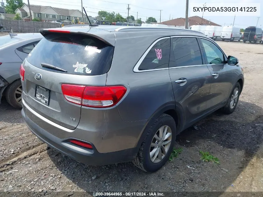 5XYPGDA53GG141225 2016 Kia Sorento 3.3L Lx