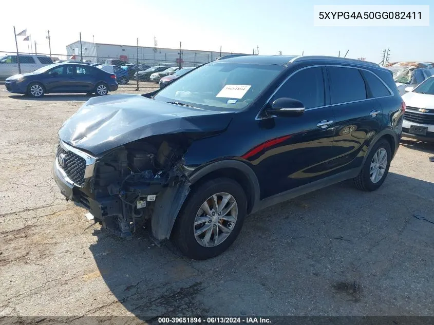 2016 Kia Sorento 3.3L Lx VIN: 5XYPG4A50GG082411 Lot: 39651894