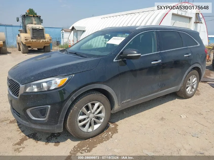 5XYPGDA53GG175648 2016 Kia Sorento 3.3L Lx