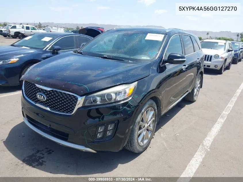 5XYPK4A56GG127270 2016 Kia Sorento 3.3L Sxl