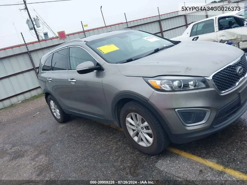 2016 Kia Sorento Lx/L VIN: 5XYPG4A34GG026373 Lot: 39959228