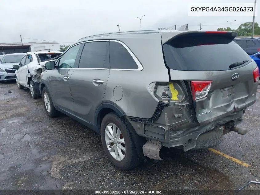 5XYPG4A34GG026373 2016 Kia Sorento Lx/L