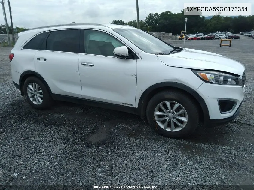 5XYPGDA59GG173354 2016 Kia Sorento 3.3L Lx