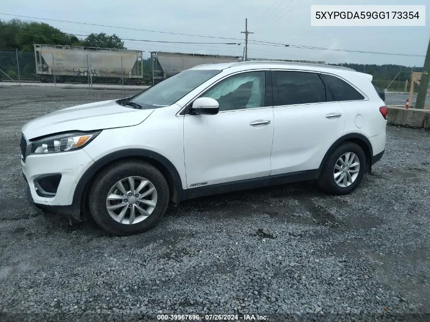 2016 Kia Sorento 3.3L Lx VIN: 5XYPGDA59GG173354 Lot: 39967896