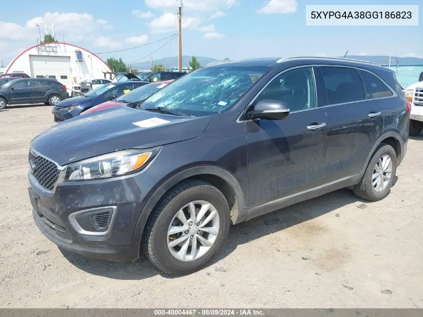 5XYPG4A38GG186823 2016 Kia Sorento 2.4L Lx