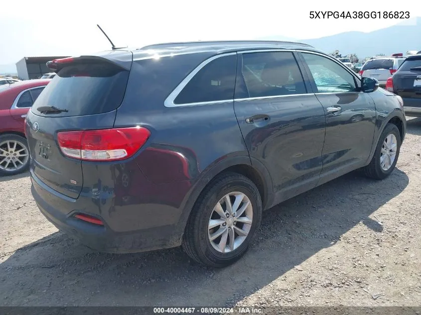 5XYPG4A38GG186823 2016 Kia Sorento 2.4L Lx