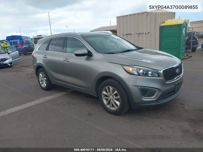 5XYPG4A37GG089855 2016 Kia Sorento 2.4L Lx