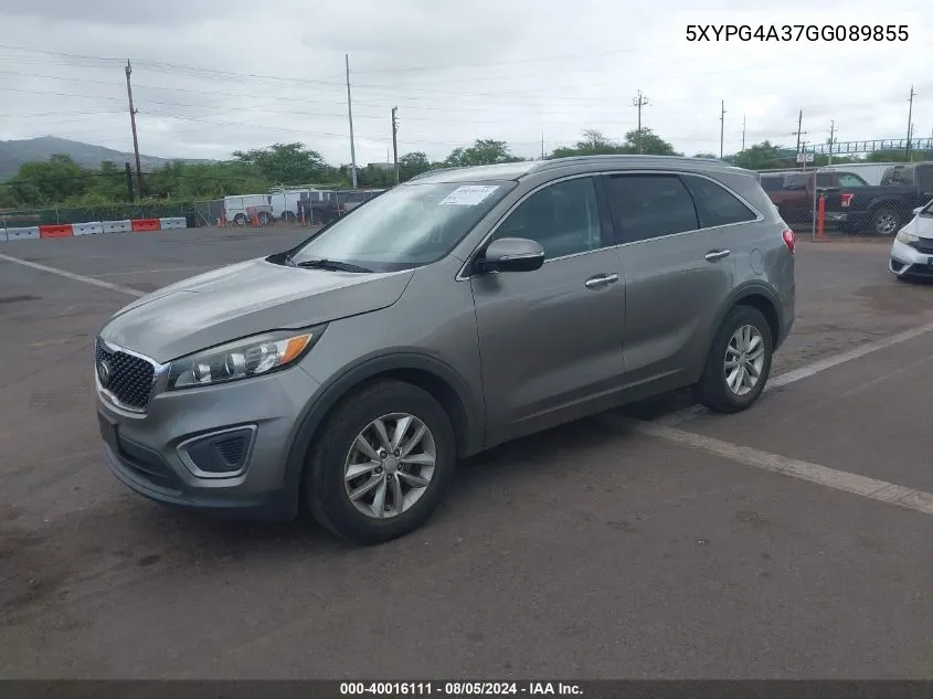 5XYPG4A37GG089855 2016 Kia Sorento 2.4L Lx