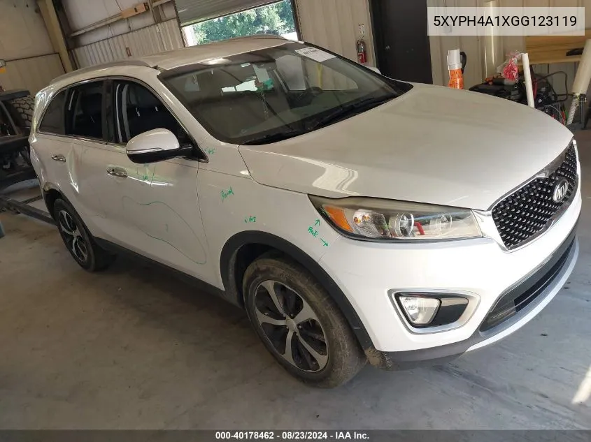 5XYPH4A1XGG123119 2016 Kia Sorento 2.0T Ex