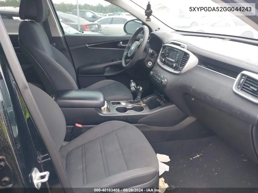 5XYPGDA52GG044243 2016 Kia Sorento 3.3L Lx