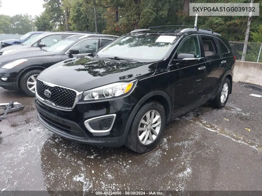 5XYPG4A51GG039132 2016 Kia Sorento 3.3L Lx