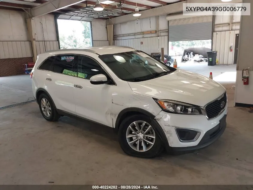 5XYPG4A39GG006779 2016 Kia Sorento 2.4L Lx