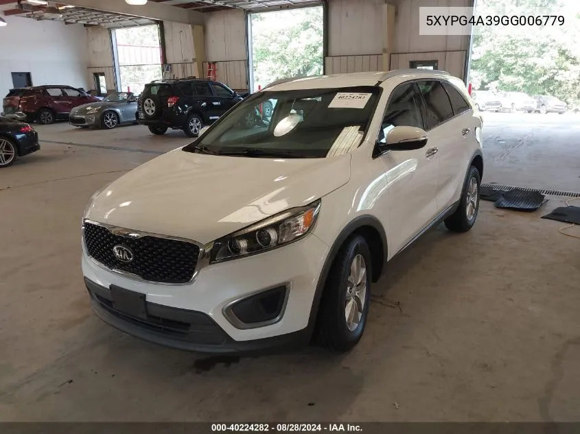 5XYPG4A39GG006779 2016 Kia Sorento 2.4L Lx