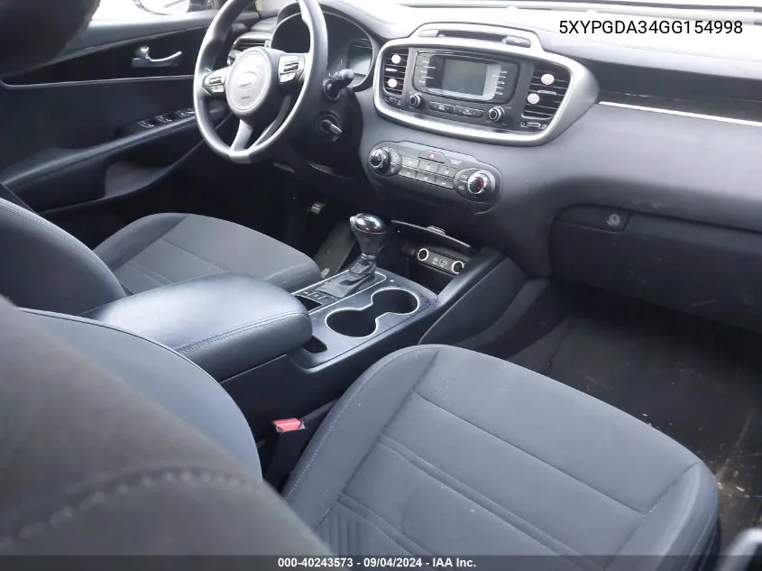 5XYPGDA34GG154998 2016 Kia Sorento Lx/L