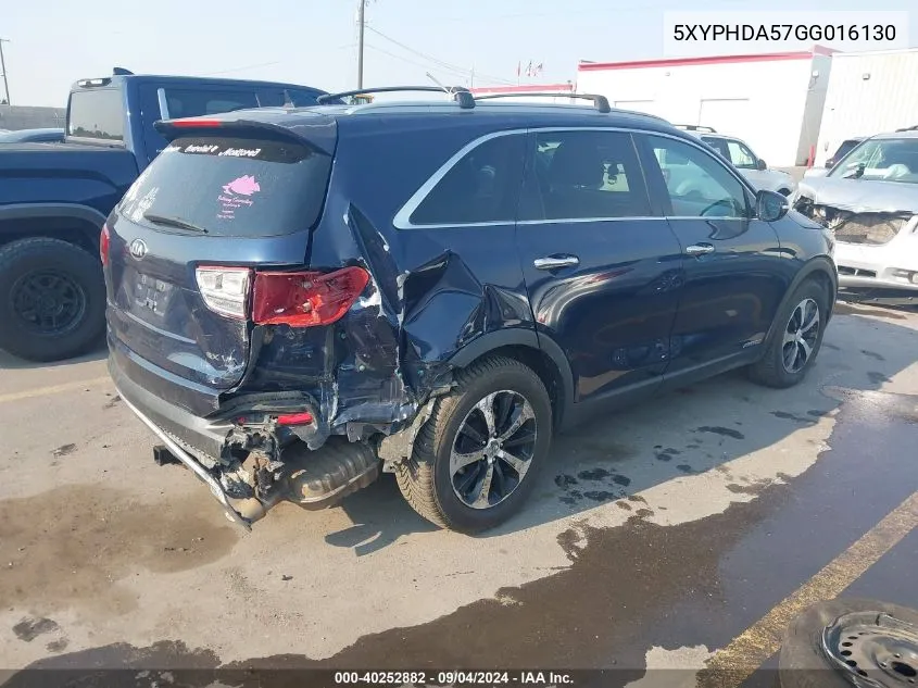 2016 Kia Sorento Ex VIN: 5XYPHDA57GG016130 Lot: 40252882