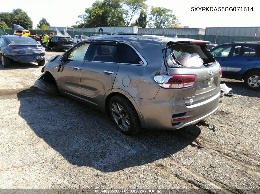 5XYPKDA55GG071614 2016 Kia Sorento 3.3L Sx