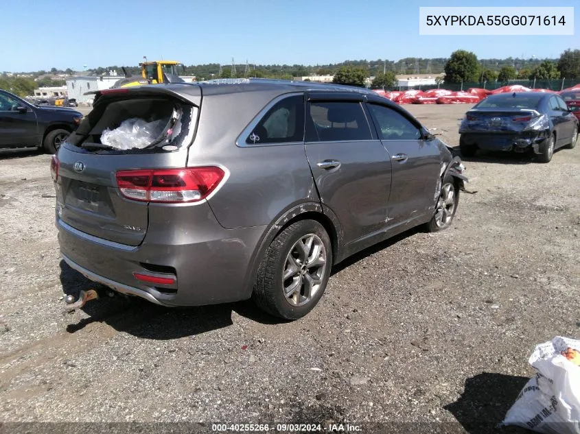 5XYPKDA55GG071614 2016 Kia Sorento 3.3L Sx