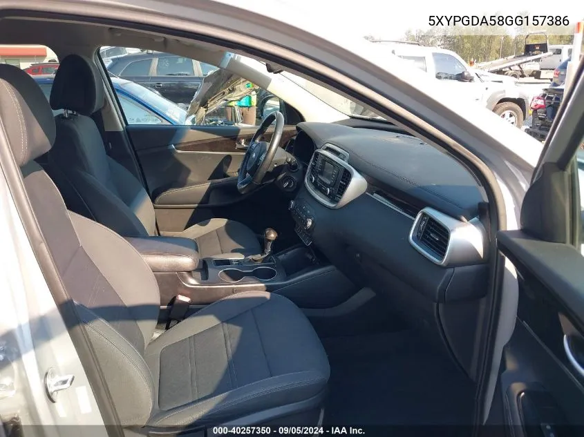 5XYPGDA58GG157386 2016 Kia Sorento 3.3L Lx