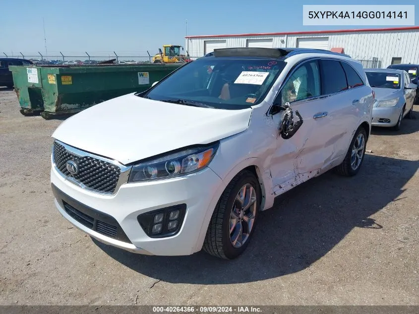 5XYPK4A14GG014141 2016 Kia Sorento 2.0T Sxl