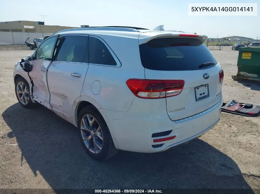 5XYPK4A14GG014141 2016 Kia Sorento 2.0T Sxl