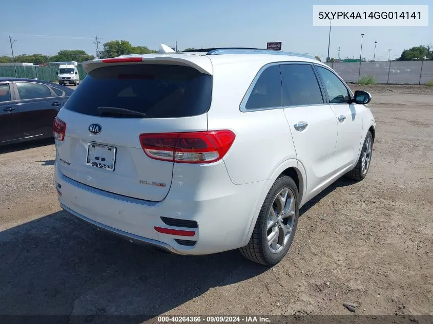 5XYPK4A14GG014141 2016 Kia Sorento 2.0T Sxl