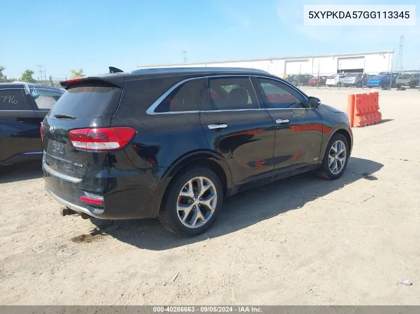 5XYPKDA57GG113345 2016 Kia Sorento Sx/Sx Limited