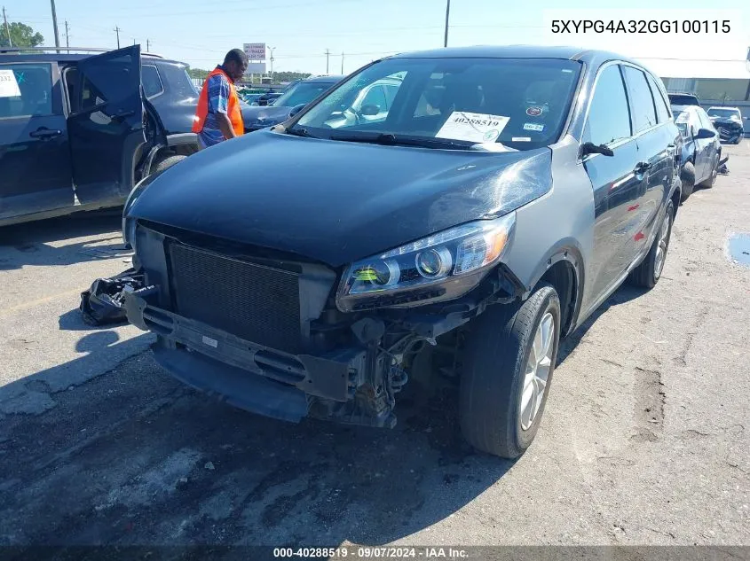 5XYPG4A32GG100115 2016 Kia Sorento Lx/L