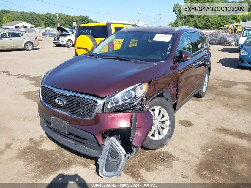 5XYPG4A39GG123309 2016 Kia Sorento 2.4L Lx