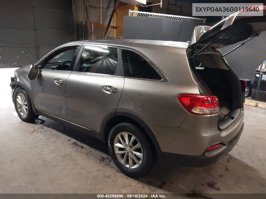 5XYPG4A36GG119640 2016 Kia Sorento 2.4L L