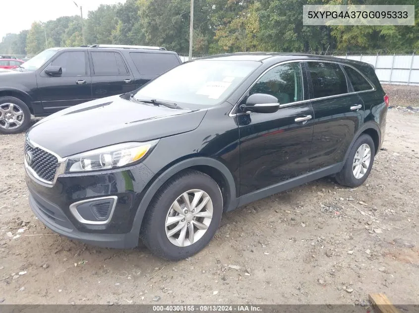 2016 Kia Sorento 2.4L L VIN: 5XYPG4A37GG095333 Lot: 40308155