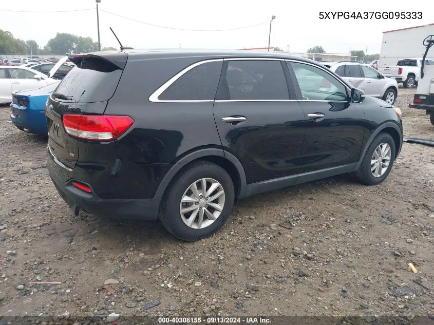 2016 Kia Sorento 2.4L L VIN: 5XYPG4A37GG095333 Lot: 40308155