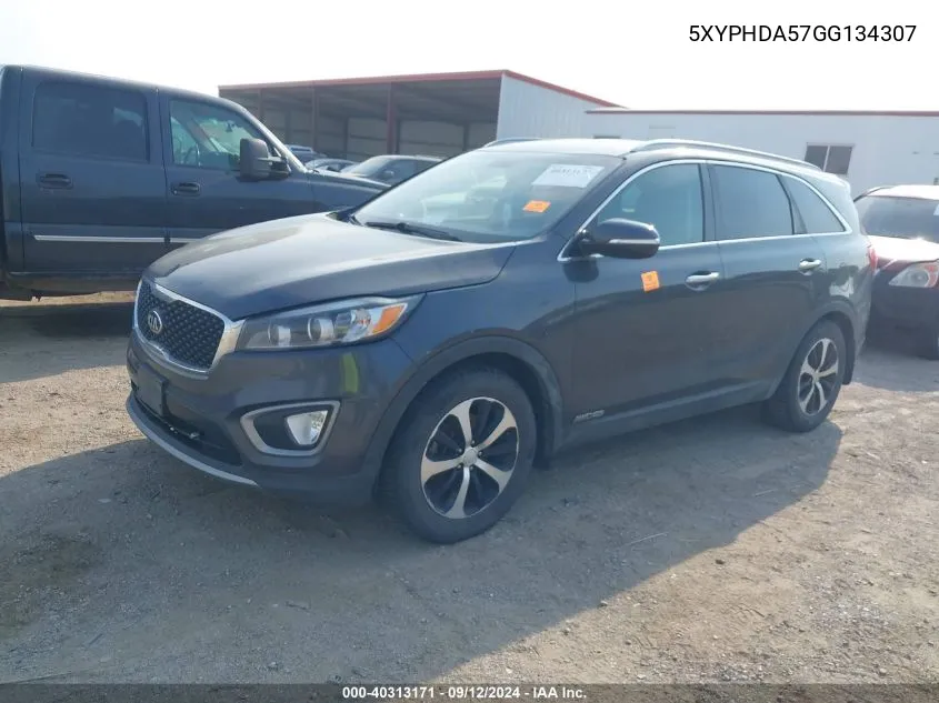 5XYPHDA57GG134307 2016 Kia Sorento 3.3L Ex