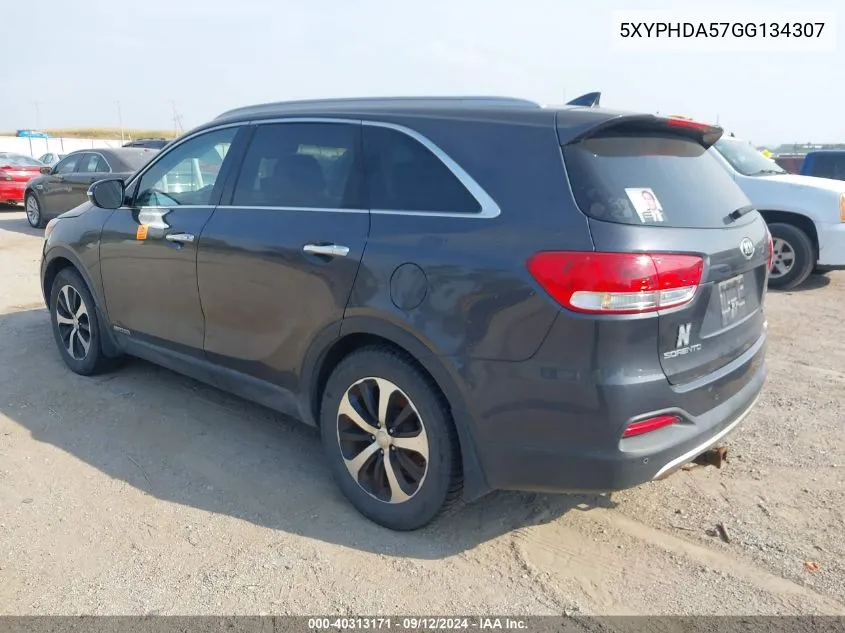 5XYPHDA57GG134307 2016 Kia Sorento 3.3L Ex