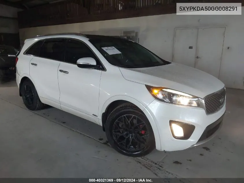 2016 Kia Sorento Sx/Sx Limited VIN: 5XYPKDA50GG008291 Lot: 40321369