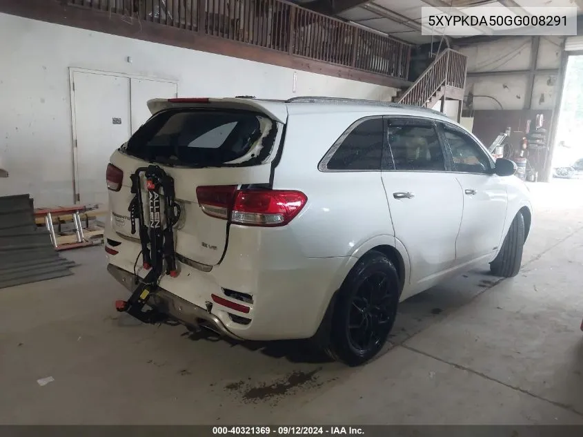 5XYPKDA50GG008291 2016 Kia Sorento Sx/Sx Limited