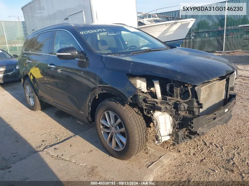 5XYPGDA31GG146230 2016 Kia Sorento Lx/L