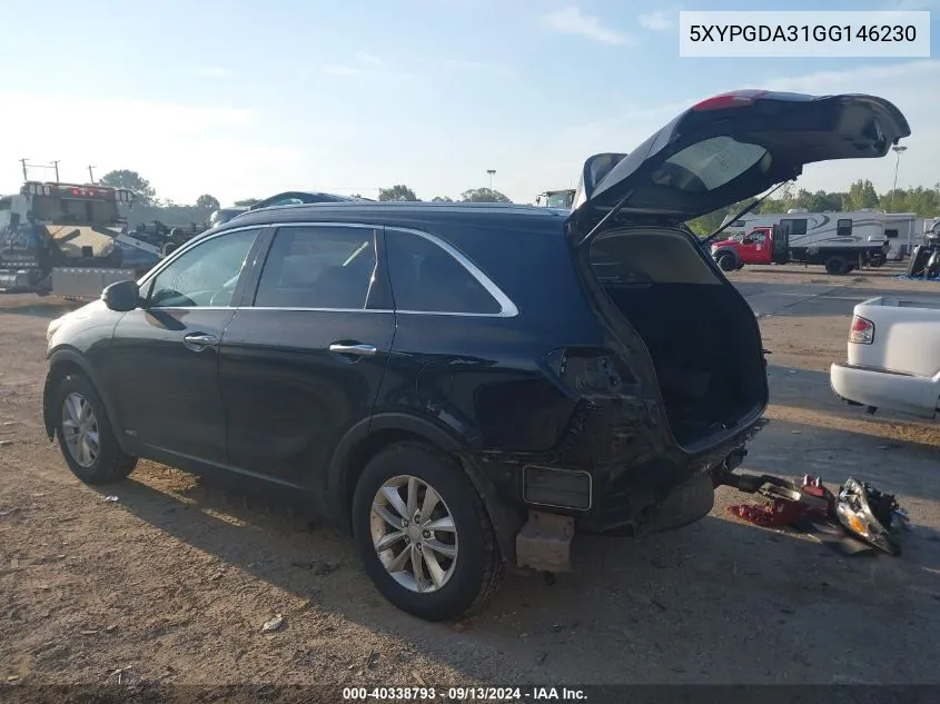 5XYPGDA31GG146230 2016 Kia Sorento Lx/L