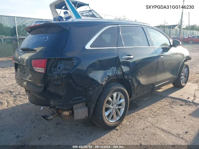 5XYPGDA31GG146230 2016 Kia Sorento Lx/L