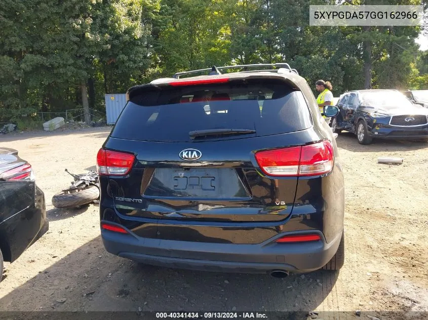 2016 Kia Sorento Lx/L VIN: 5XYPGDA57GG162966 Lot: 40341434