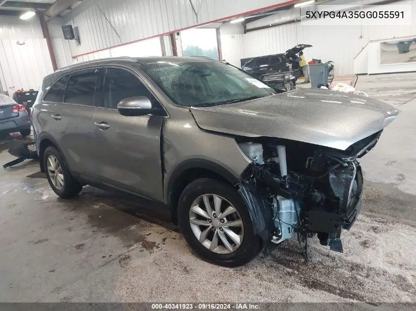 2016 Kia Sorento 2.4L Lx VIN: 5XYPG4A35GG055591 Lot: 40341923