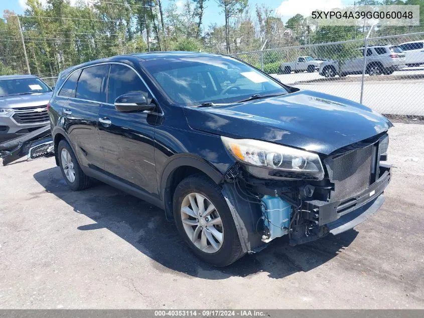 5XYPG4A39GG060048 2016 Kia Sorento 2.4L L