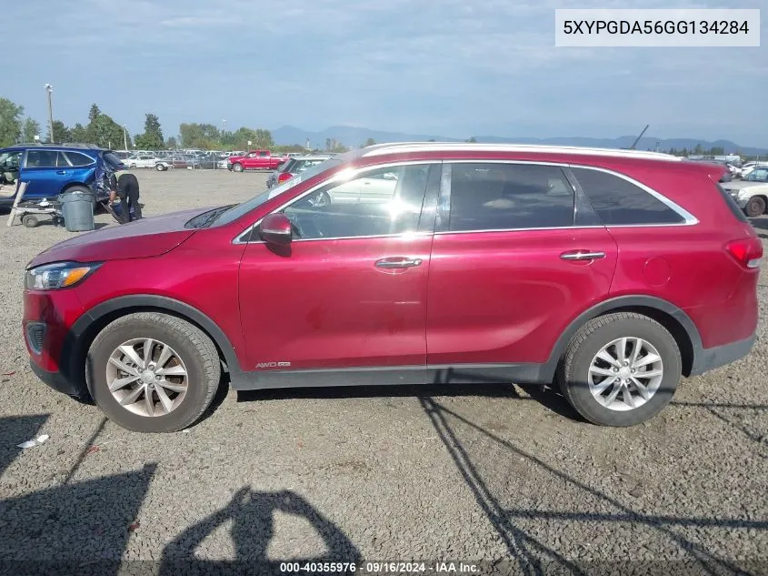 5XYPGDA56GG134284 2016 Kia Sorento 3.3L Lx