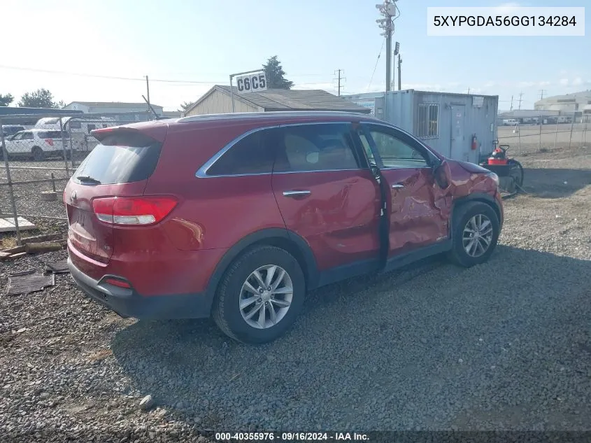 5XYPGDA56GG134284 2016 Kia Sorento 3.3L Lx