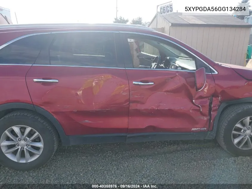 5XYPGDA56GG134284 2016 Kia Sorento 3.3L Lx