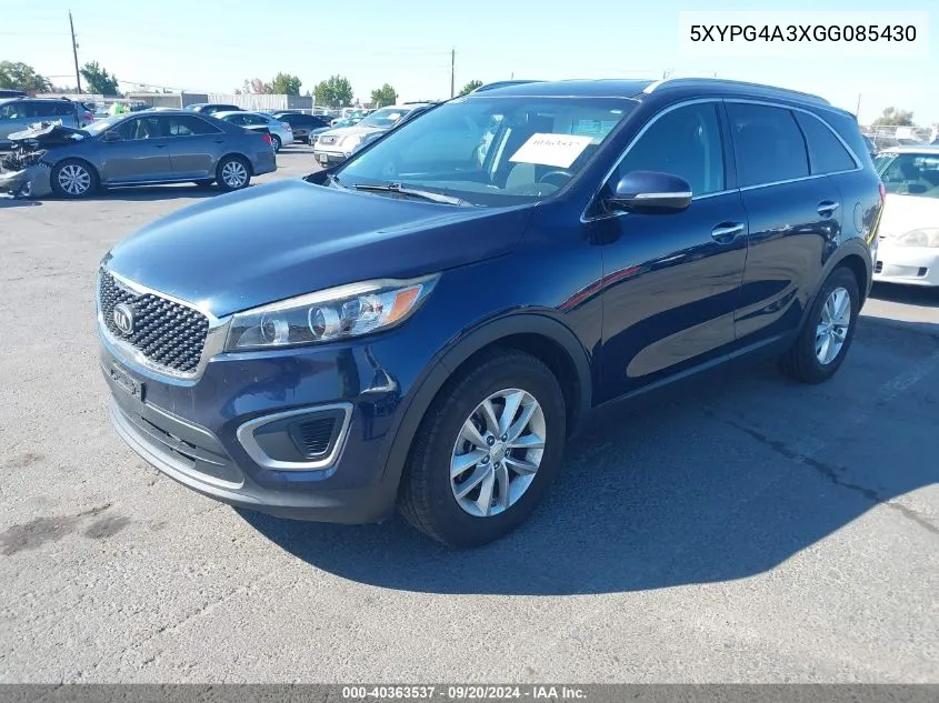 5XYPG4A3XGG085430 2016 Kia Sorento 2.4L L/2.4L Lx